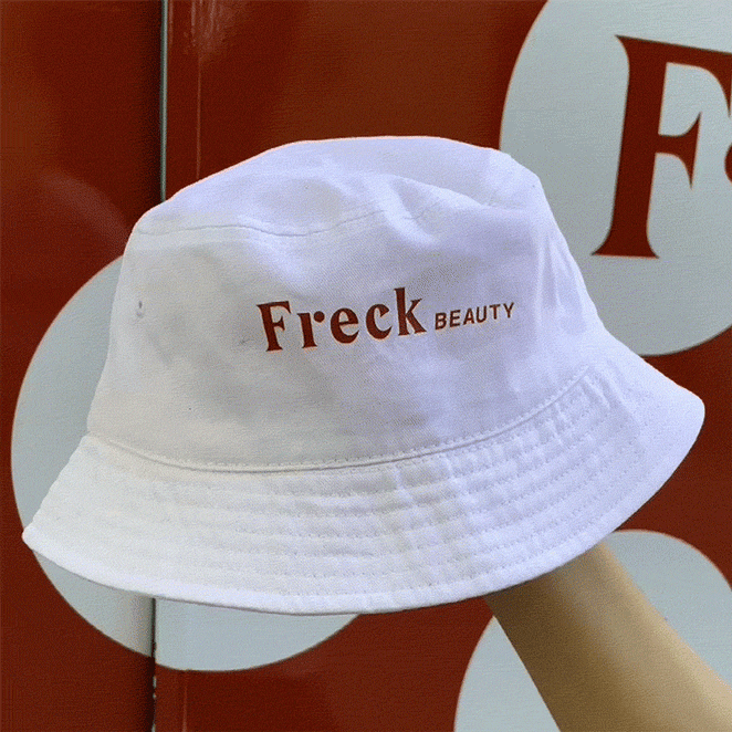 Freck Beauty White Bucket Hat Product Photo 2